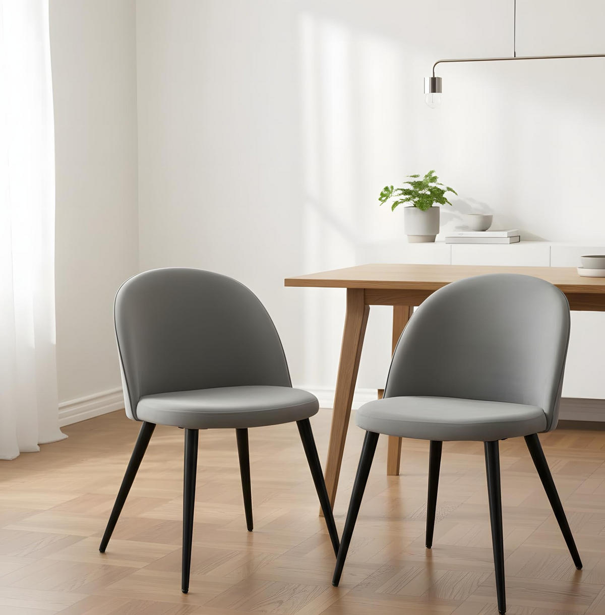 ESSGRUPPE 7-TLG. Kyoto Naturfarben, Grau - Naturfarben/Grau, Holzwerkstoff/Textil (210/75/100cm) - ebuy24