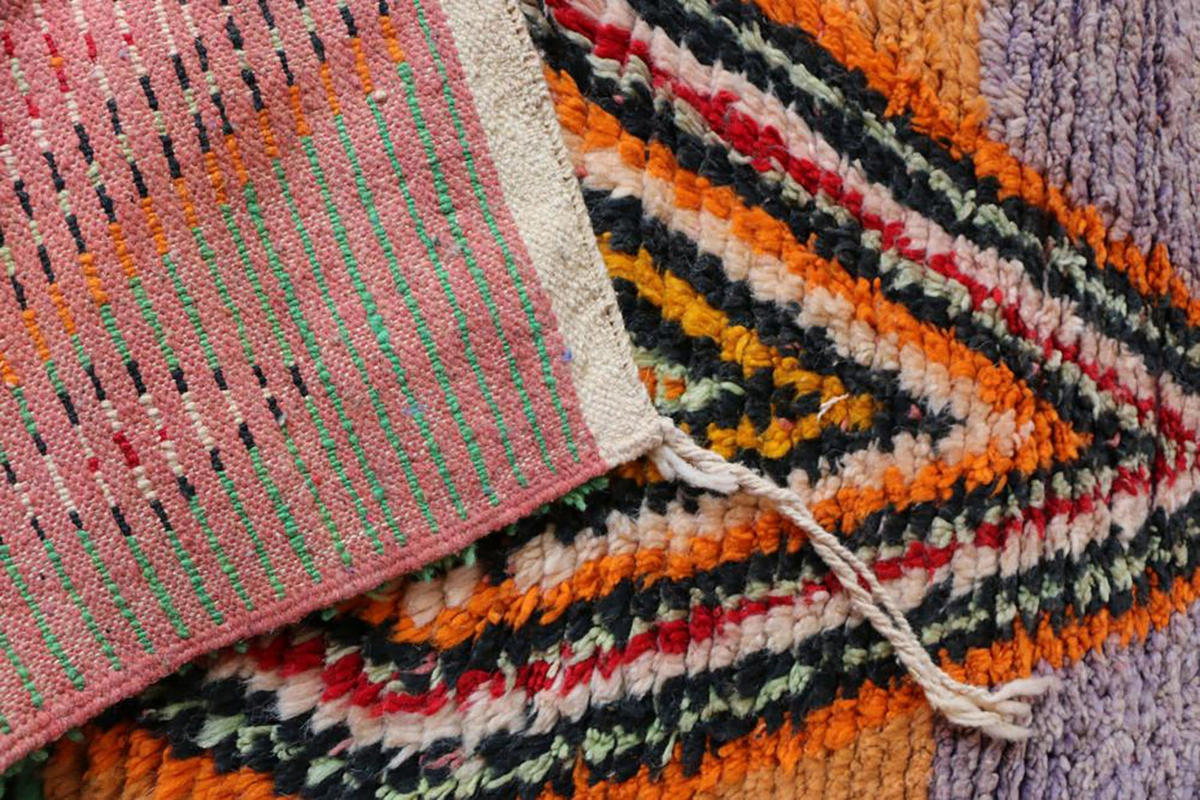 BERBERTEPPICH Teppichläufer aus reiner Wolle mehrfarbig - Multicolor, Naturmaterialien (68/498cm) - AFK Living