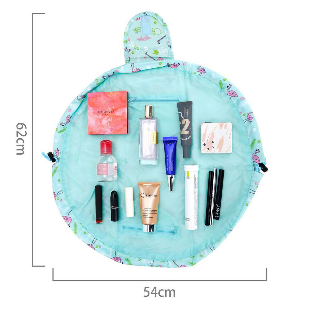 KOSMETIKTASCHE mit Reißverschlussfächern - Grün, Kunststoff (54/62cm) - Intirilife