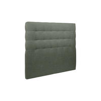 KOPFTEIL gepolstert - Gesteppt – Khakigrüner Stoff - 150 cm - Beige/Olivgrün, Holz (150/120/10cm) - Sommeil de Plomb