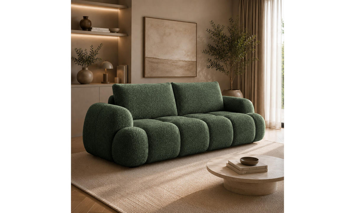 SCHLAFSOFA CORAL 250/100/85 cm mit Bettkasten Stoff Coral 20 - Türkis, Textil (250/85/100cm) - Lookway
