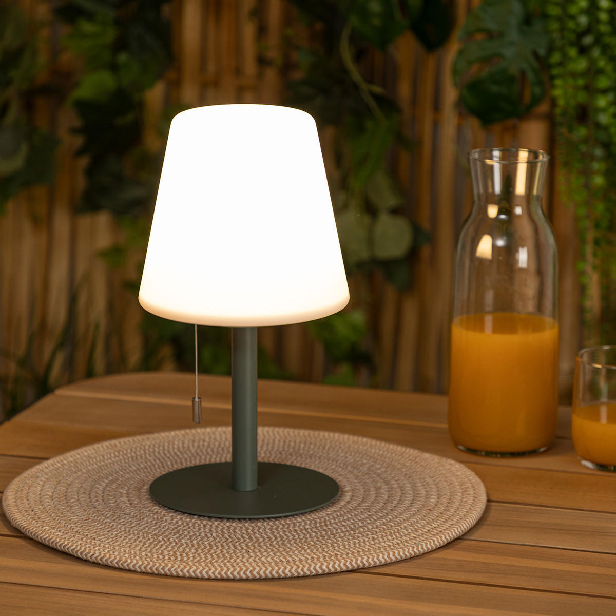 GARTENLAMPE Zack 30 cm - Grün, Kunststoff (16/16/30cm) - Atmosphera Createur d´interieur