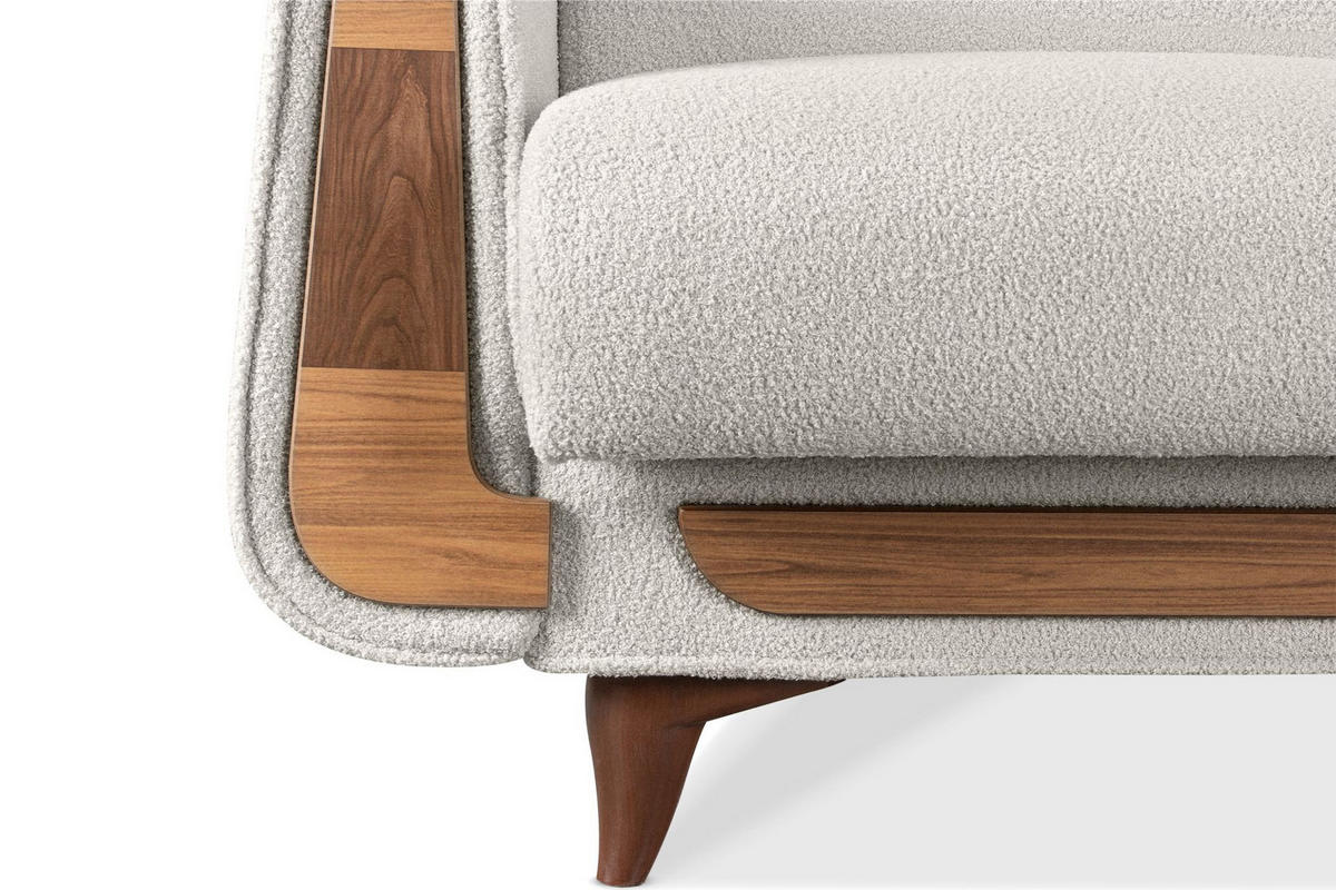 SESSEL GUSTAVO mit Armlehnen, weiß - Braun/Weiß, Holz/Holzwerkstoff (83/95/92cm) - KONSIMO®