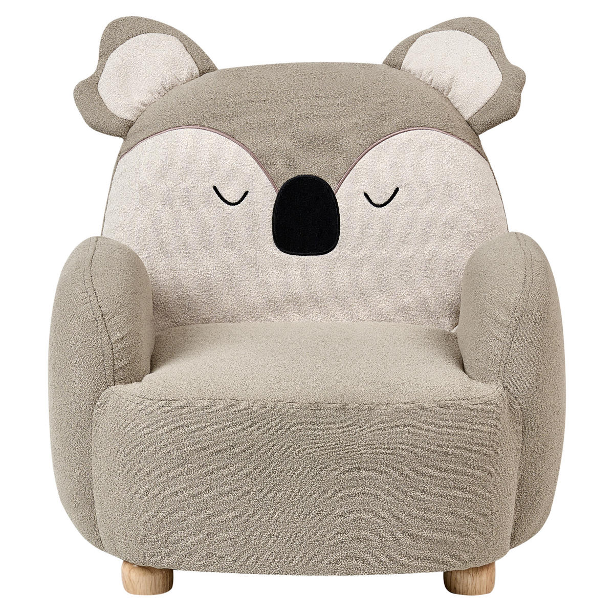 KINDERSESSEL Koala Stoff Taupe Hervik - Taupe, Textil (55/63/49cm) - Beliani