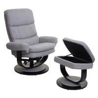 RELAXSESSEL Hellgrau - Hellgrau, Textil (84/107/120cm) - MCW