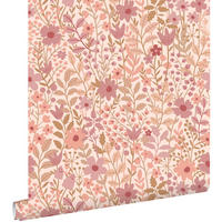 TAPETE Blumen 50 x 900 cm - Lila, Papier (50/900cm) - ESTAhome