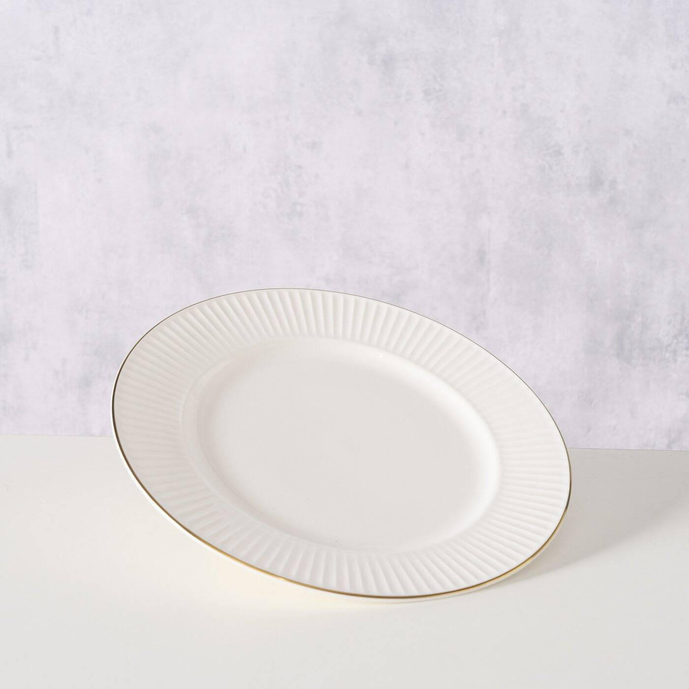 DESSERTTELLER Kelly Ø 20 cm - Weiß, Keramik (20cm) - Boltze Home