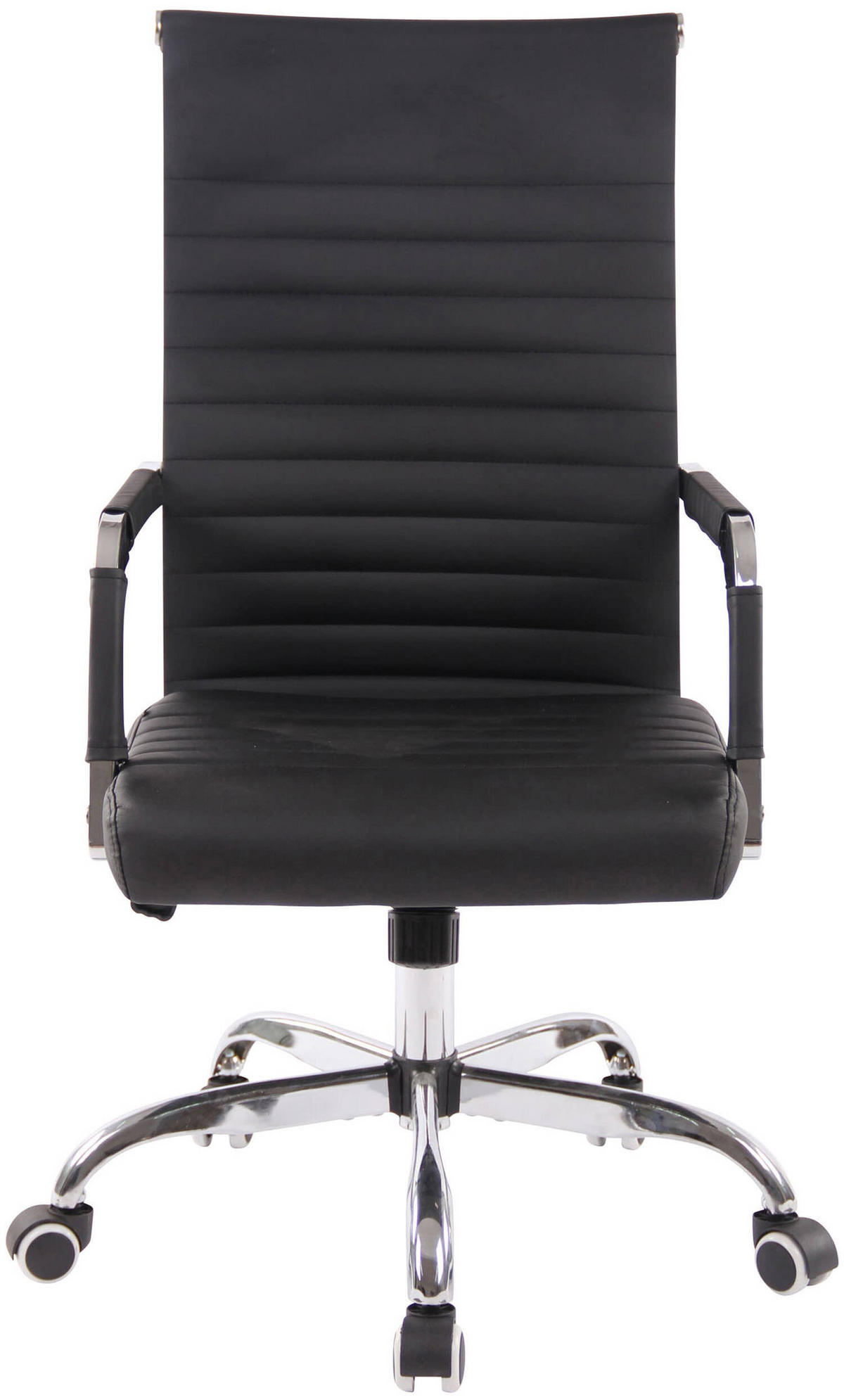 BÜROSTUHL Amadeus, Kunstleder Schwarz - Schwarz, Textil/Metall (51/106/63cm) - TPFLiving