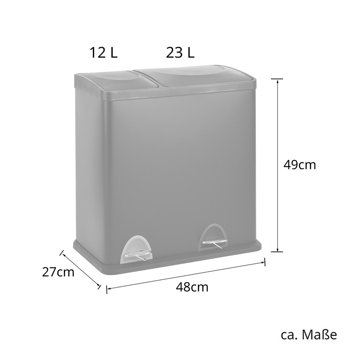 MÜLLEIMER TC2Combo35 - Schwarz, Metall (48/49/27cm) - SVITA