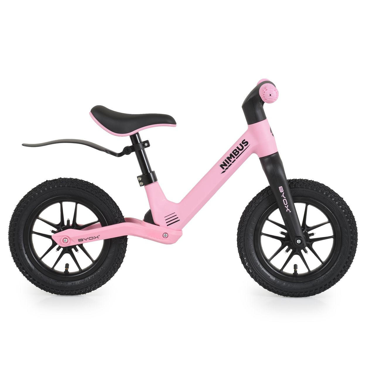 LAUFRAD Nimbus 12 Zoll rosa Luftreifen Sitz verstellbar Leuchträder Schutzblech - Rosa, Metall (86/35/54cm)