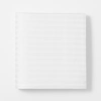 BETTBEZUG 200x200 Weiß gestreift aus Baumwollsatin – 100 % Baumwolle, mercerisiert, glänzend & atmungsaktiv - Weiß, Textil (200/200cm) - Letti Moderni