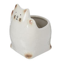 BLUMENÜBERTOPF Kitty - Beige, Keramik (14cm) - Butlers