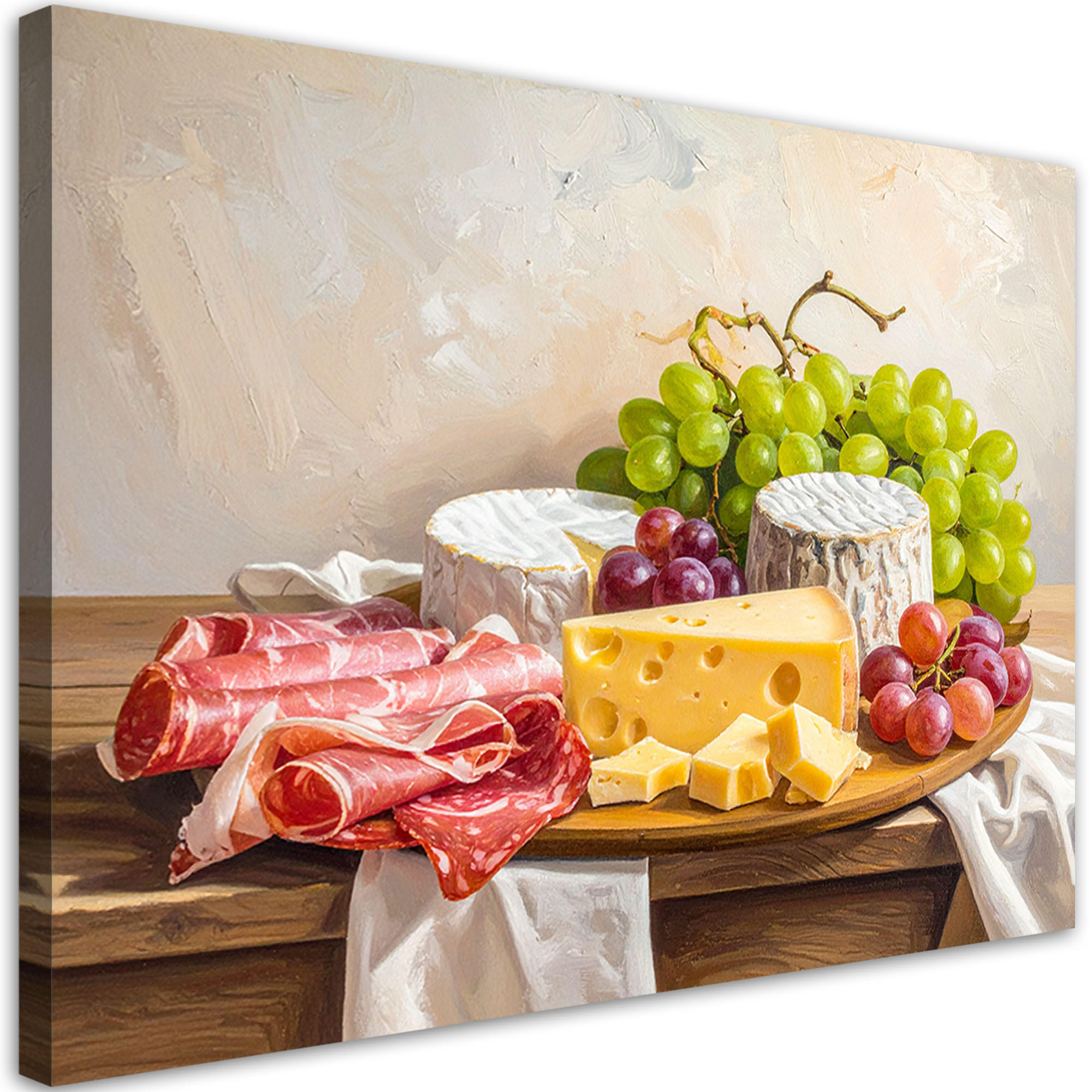 LEINWANDBILD Essen & Trinken 120x80cm - Multicolor, Textil (120/80cm) - Feeby