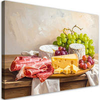 LEINWANDBILD Essen & Trinken 120x80cm - Multicolor, Textil (120/80cm) - Feeby
