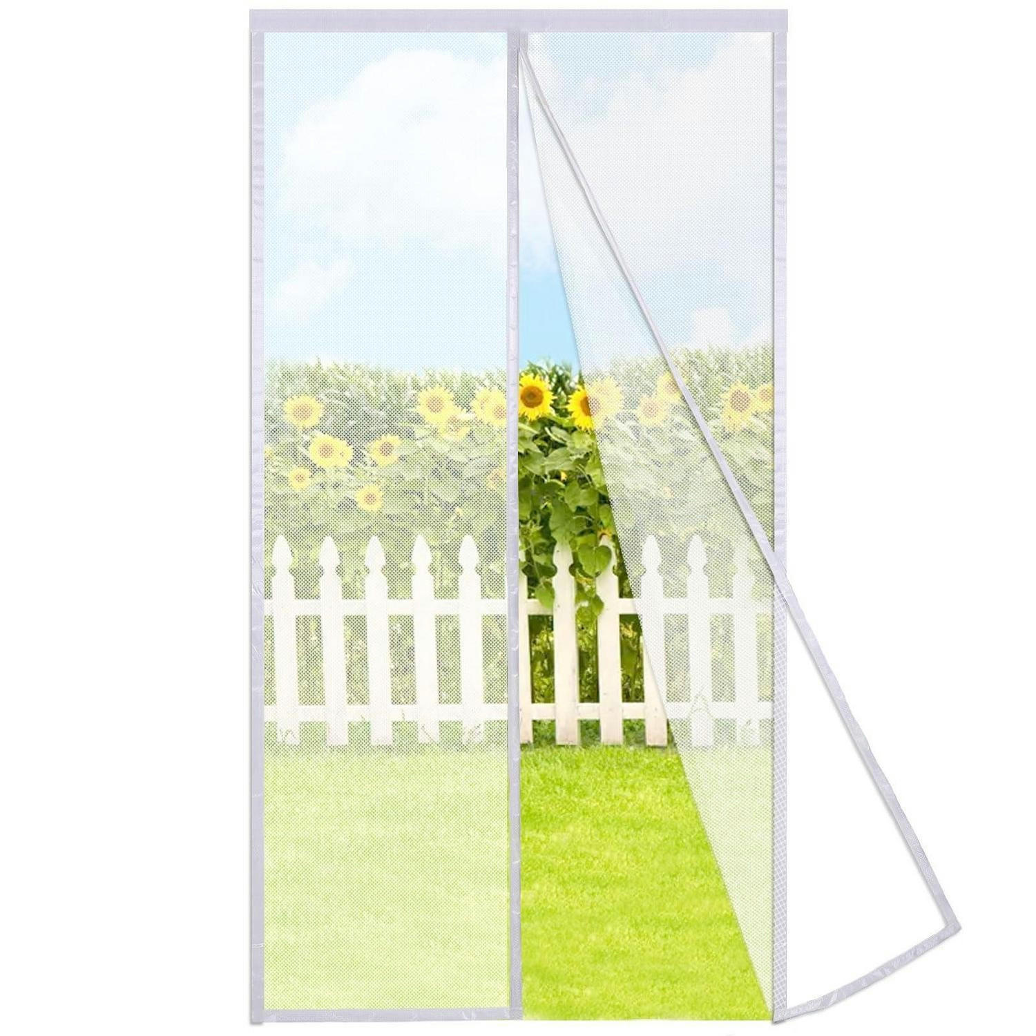FLIEGENGITTER Balkontür 75 x 230 cm Weiß Selbstschließend - Weiß, Textil (75/230/1cm)