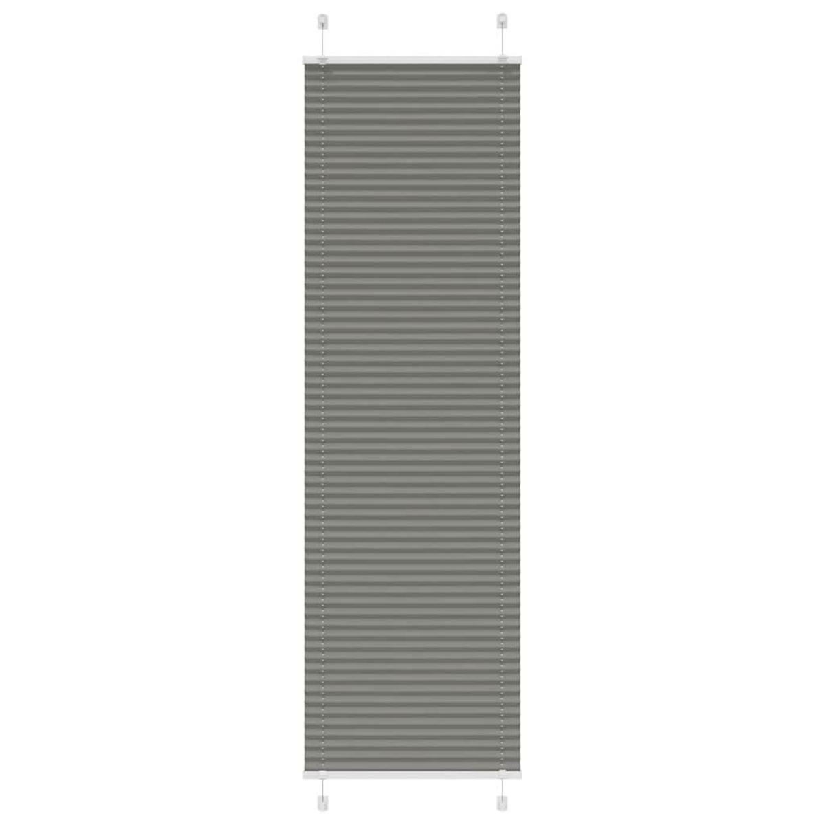 PLISSEE 60/200 cm Stoffbreite 59,4 cm aus Polyester Anthrazit - Anthrazit, Textil (60/200cm) - vidaXL