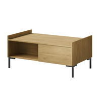 COUCHTISCH Liam 100 x 60 Cremona-Eiche (rechteckig) - Eichefarben/Schwarz, Holzwerkstoff/Metall (60/100/45cm) - mzm24