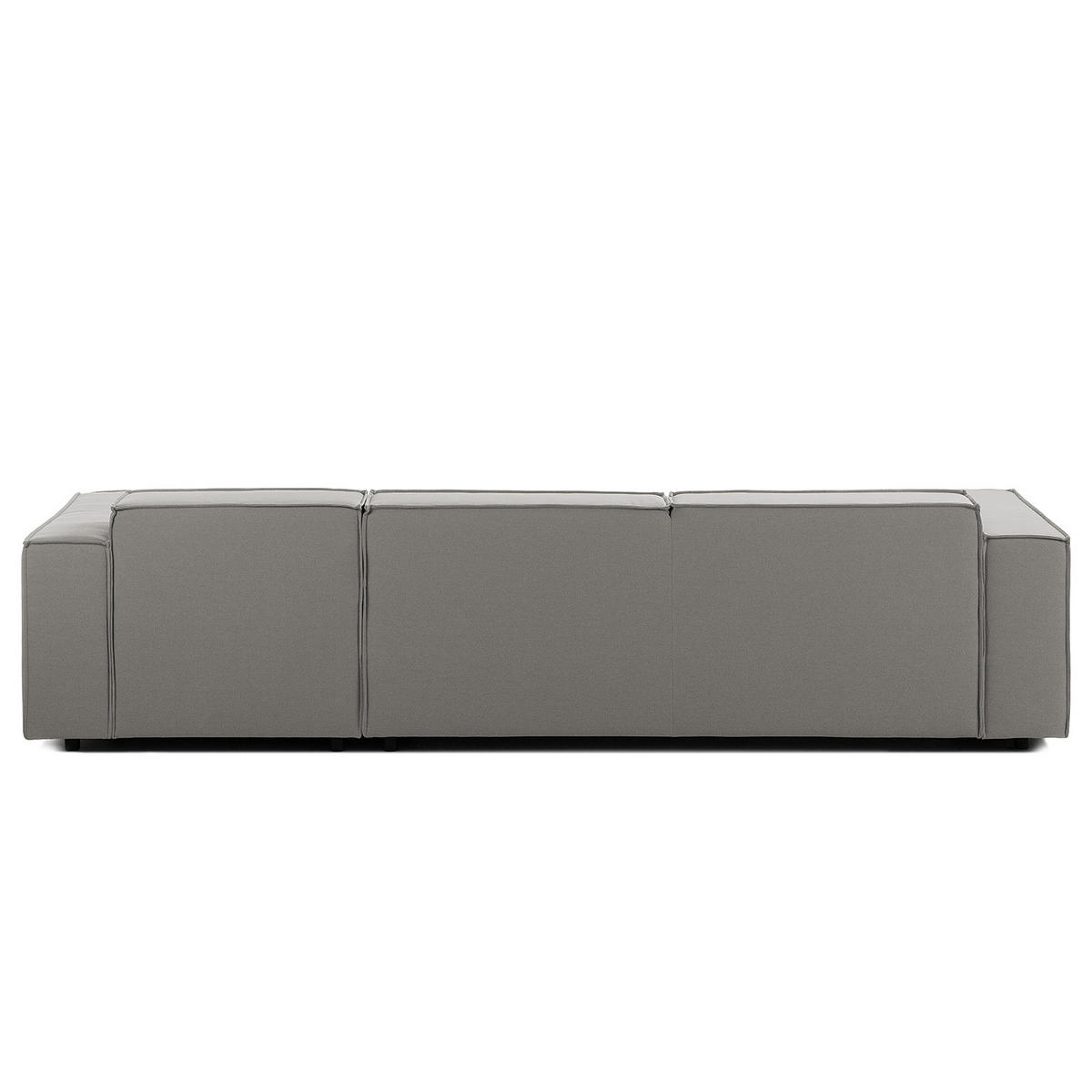 ECKSOFA mit Longchair - Graubraun/Schwarz, Kunststoff/Textil (294/177cm) - home24