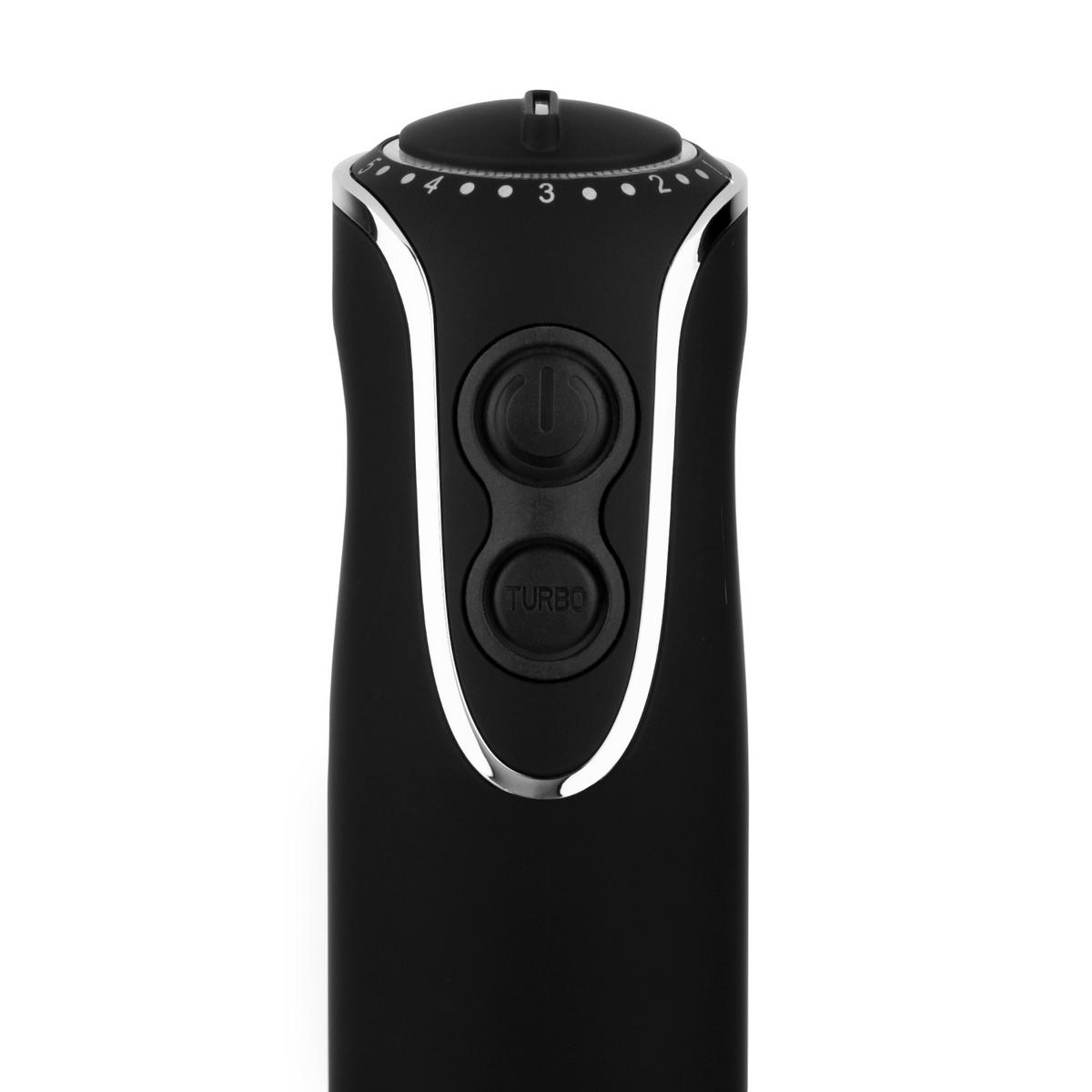 STABMIXER MIX75 Schwarz und Silber - Grau, Metall (6.2/20.8/5.4cm) - HKoenig