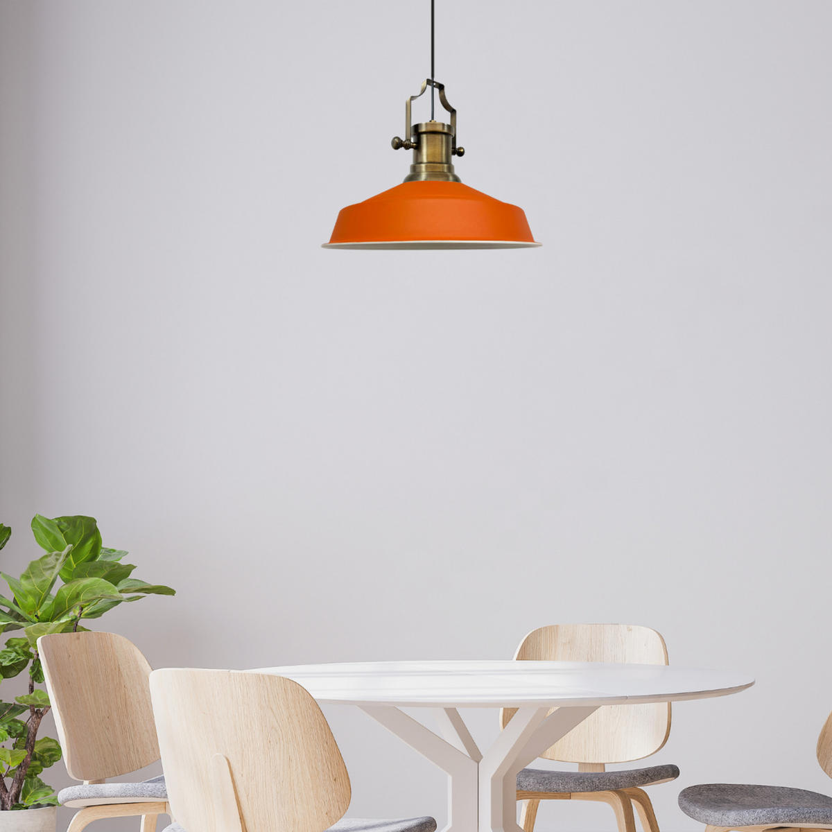 HÄNGELAMPE Asletl Industrial 40/36 cm - Orange, Metall (36/40/37cm) - Bamyum