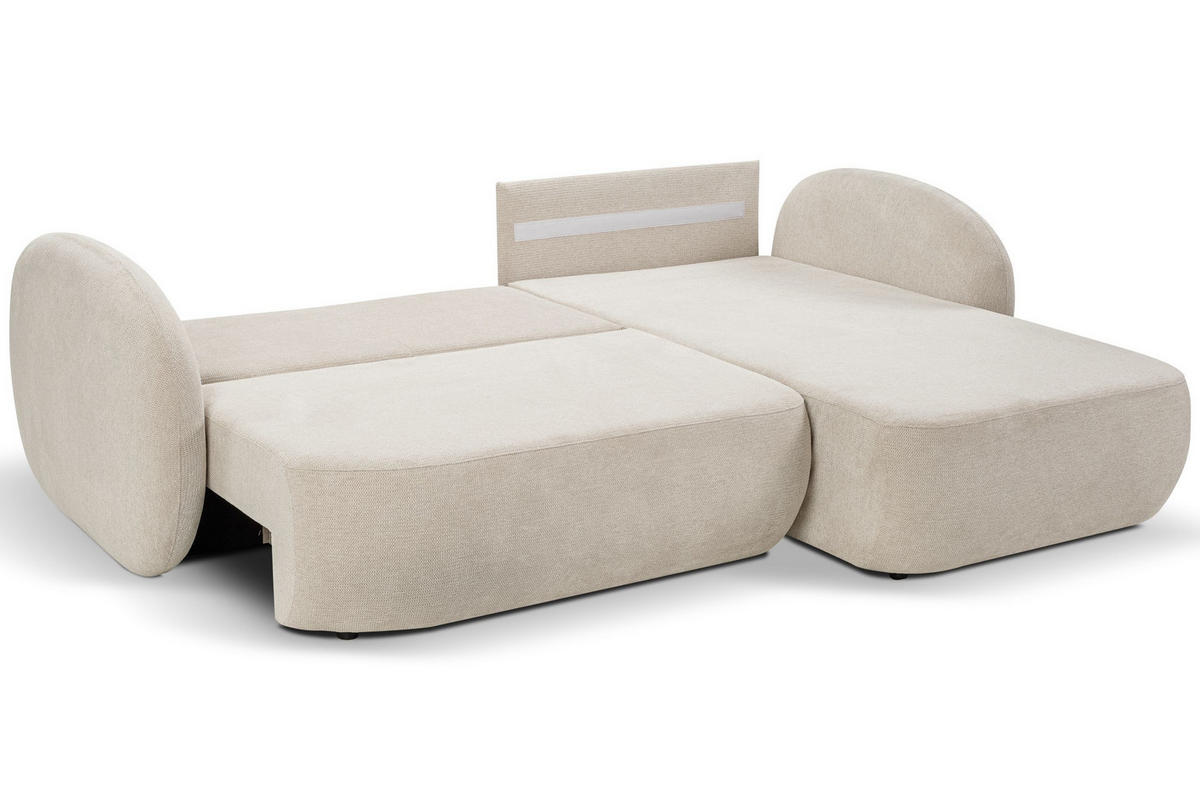 ECKSOFA Olena - Beige (Aragon 03) - Beige, Holzwerkstoff (248/174cm)