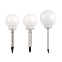 LED AUSSENLEUCHTE Kugel Weiß 3er Set - Weiß, Kunststoff (20/20/52cm)