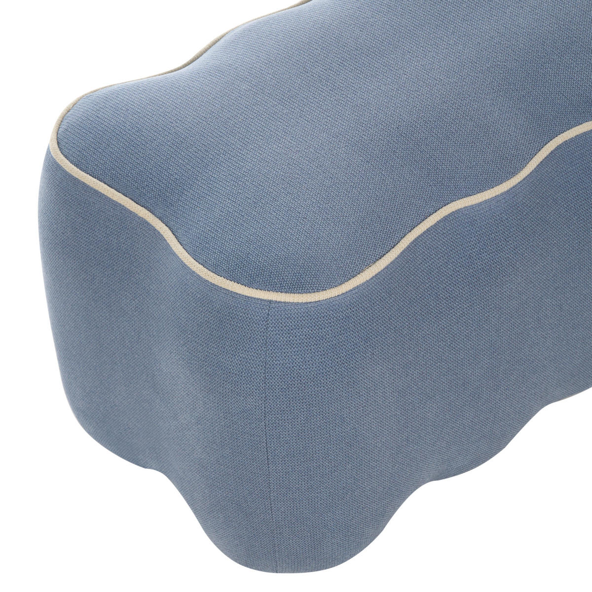 POLSTERBANK Stoff Hellblau Juno - Beige, Textil (69/38/38cm) - Beliani