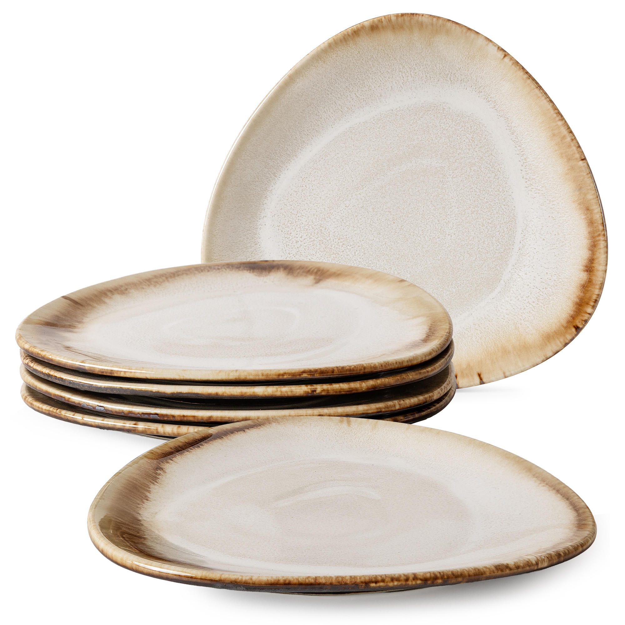DESSERTTELLER PRIMA 6-tlg, Hellbeige - Beige, Keramik (24/26/2cm) - KONSIMO®