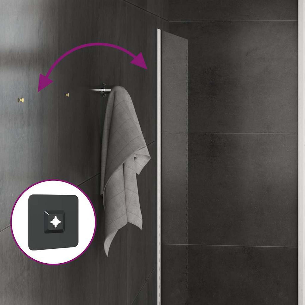 LED-BADSPIEGEL 40x40 cm - Transparent, Glas (40/40/40cm) - furnicato