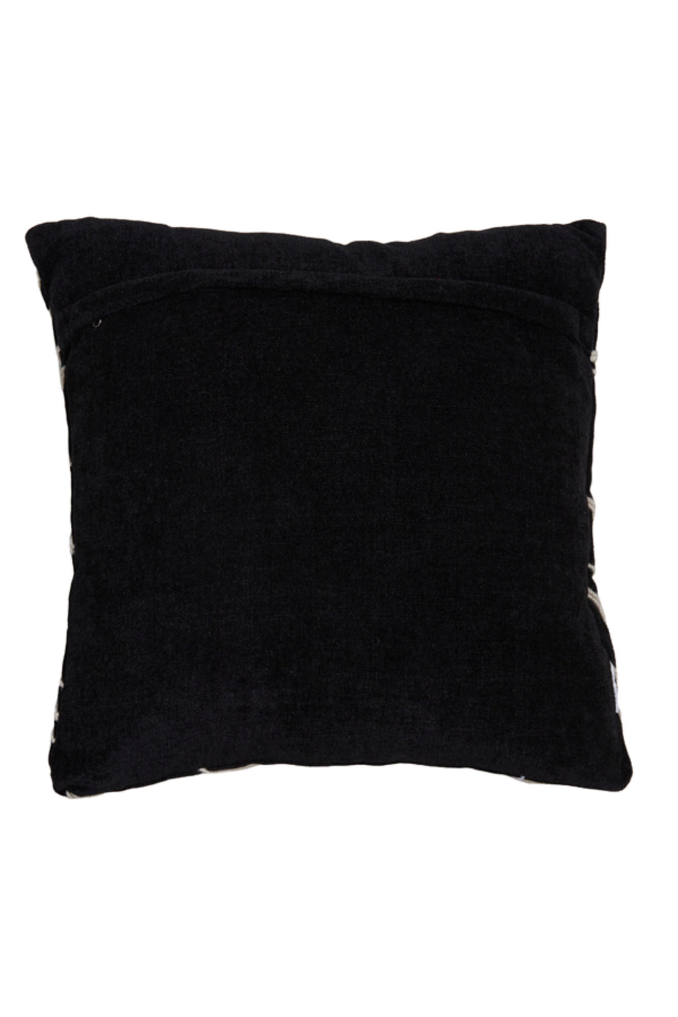 DEKOKISSEN Castro Schwarz 45/45/10 cm - Schwarz, Textil (45/45cm) - Light & Living