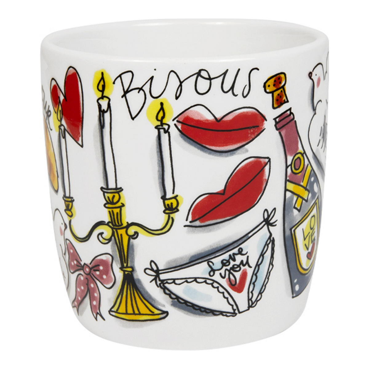 CAPPUCCINO-BECHER Valentinstag Du bist ein Schatz in Bunt - 500 ml - Multicolor, Keramik (0.5L) - Blond Amsterdam