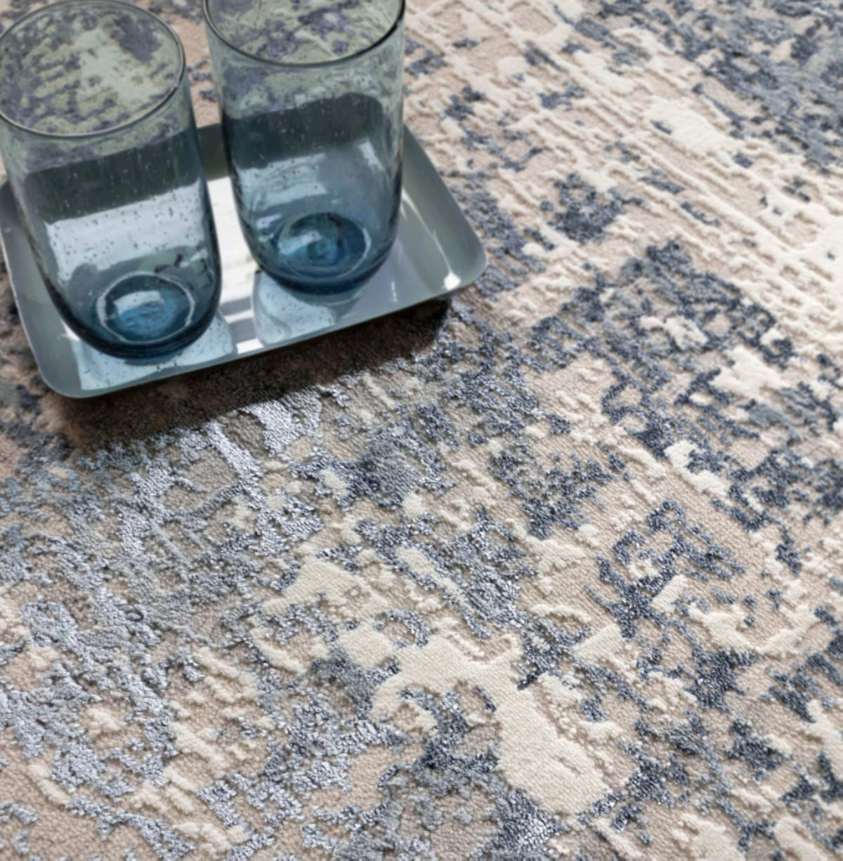 TEPPICH modern Flachgewebe SPHERE Blau 120 x 170 cm - Blau, Textil (120/170cm) - Novatrend