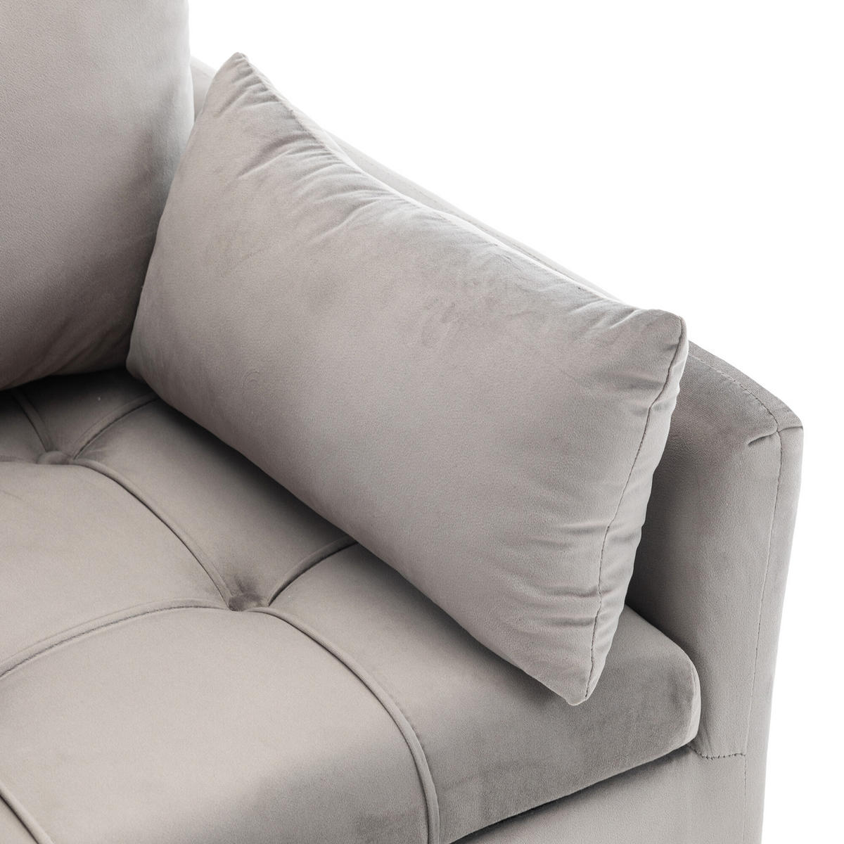 SESSEL mit 2 Kissen Grau 71/71/76 cm - Grau, Textil/Metall (71/76/71cm) - Urban Meuble