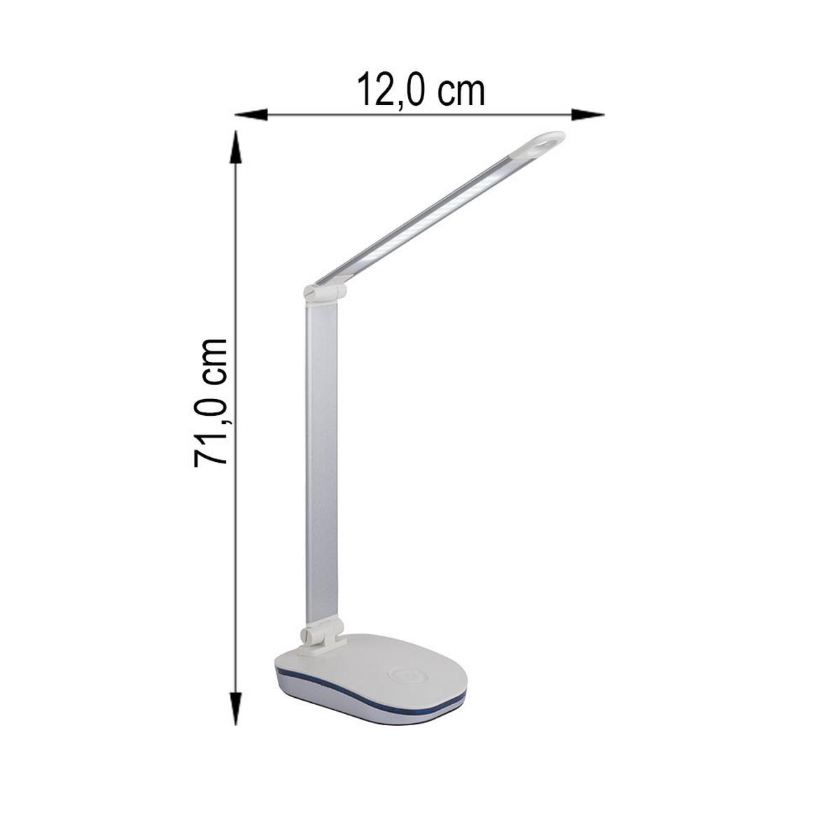 LED TISCHLEUCHTE Talisa Silber - Silberfarben, Kunststoff (33/120/71cm) - Globo Lighting