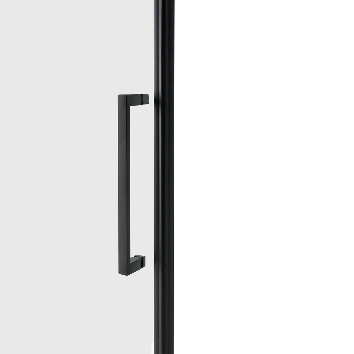 SPRCHOVÝ KOUT Černý Tocantins - černá/průhledná, sklo (90/90/190cm) - Beliani