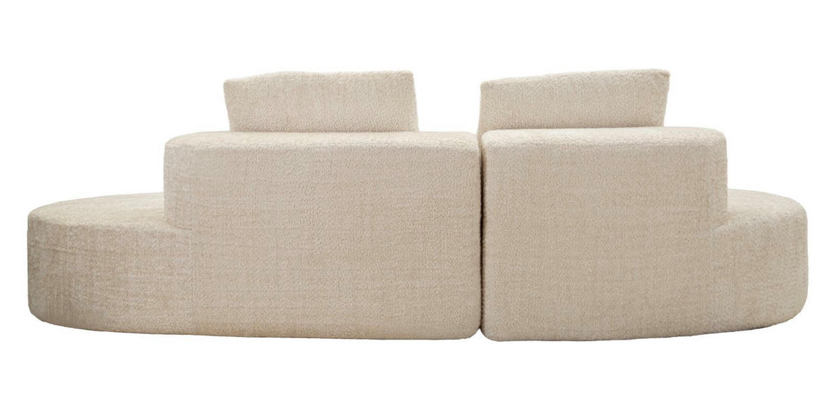 3-SITZER Sofa Bouclé Island - Beige - Beige, Kunststoff/Textil (92/78/238cm) - Pasmara