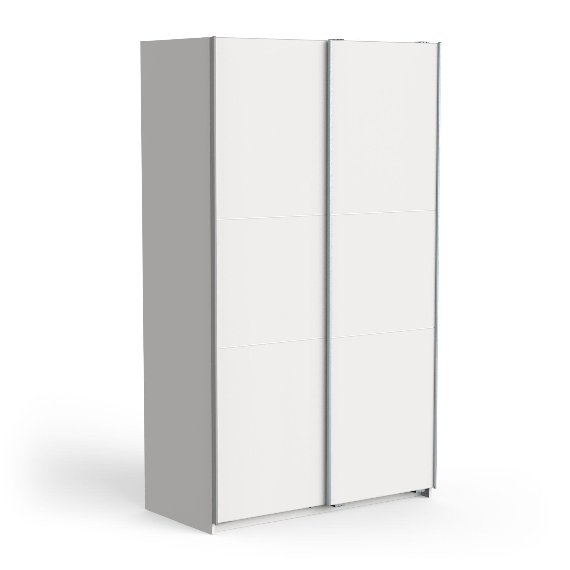 SCHRANK, 2 Schiebetüren - GHOST - Weiß - 116,5 x 59,8 x 203 cm - Weiß, Holz (59.8/203/116.5cm) - Demeyere