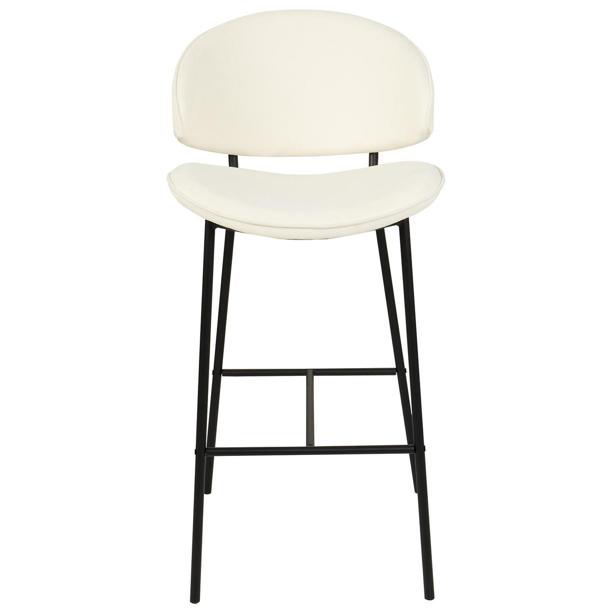 SCAUN DE BAR set de 2 bej deschis Kiana - bej, material textil (49/104/59cm) - Beliani