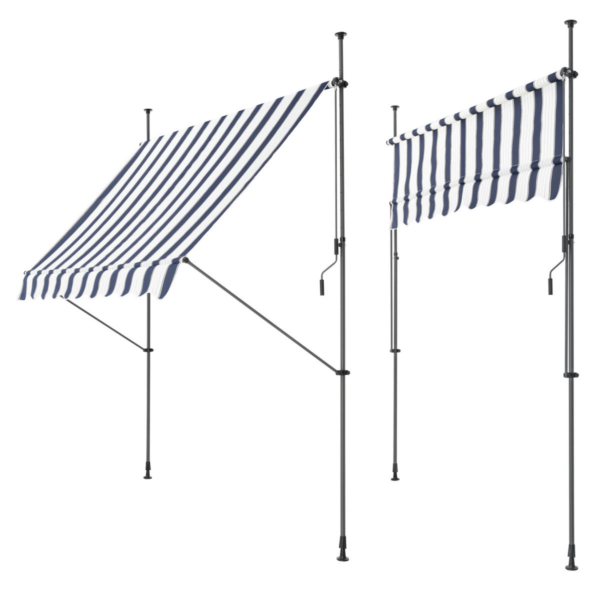 KLEMMMARKISE Stem - Dunkelblau/Weiß, Textil/Metall (350/309/120cm) - pro.tec