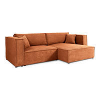 SOFA Jimmy 3 Sitzplätze Terracotta - Orange, Holz (245/77/148cm) - Petits-meubles