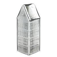 DEKOFIGUR Haus Jolly & Bright - Silberfarben, Glas (10/30/11cm) - BUTLERS