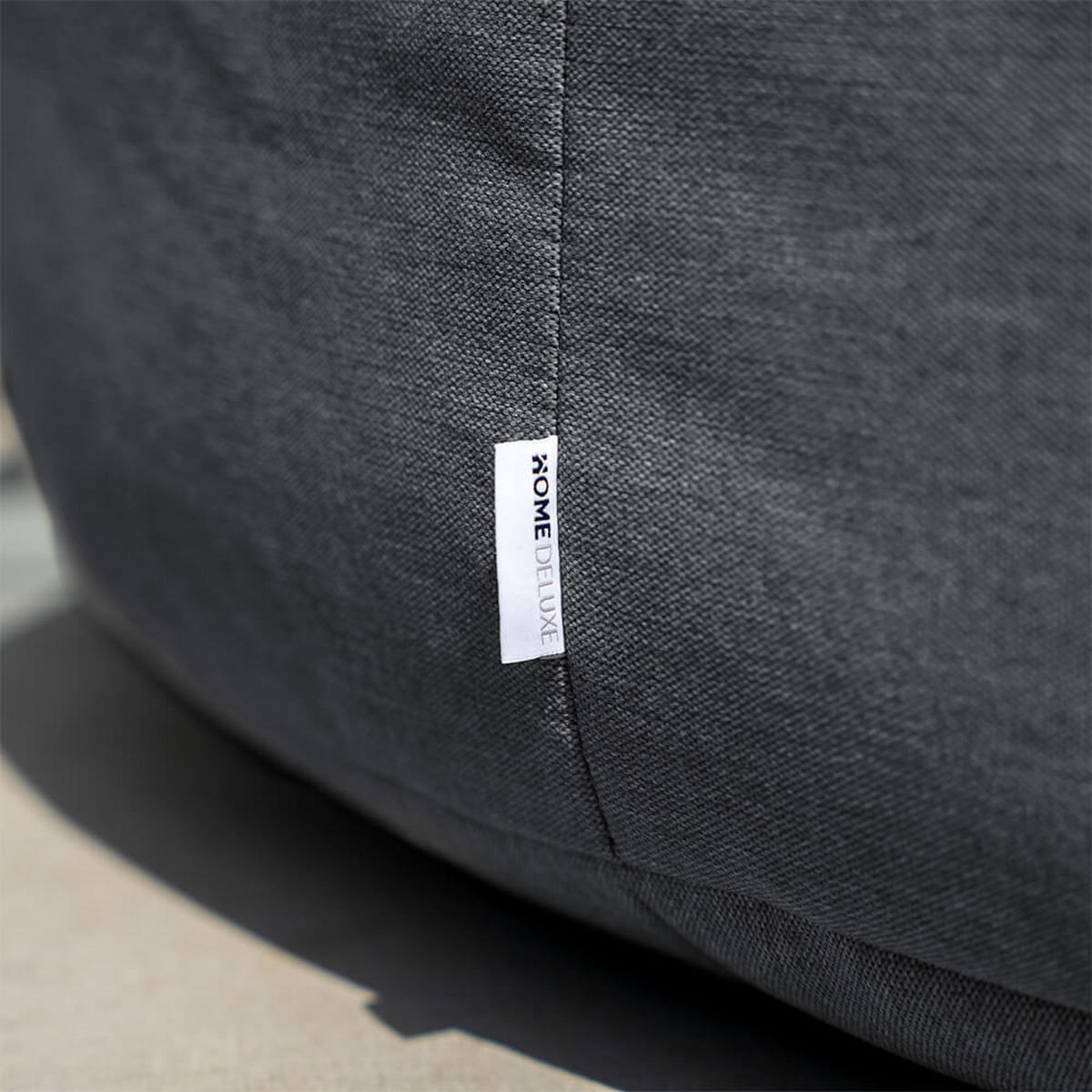 SITZSACK CLOUD - Anthrazit, Mit Hocker - Anthrazit, Kunststoff (140/40/140cm) - Home Deluxe