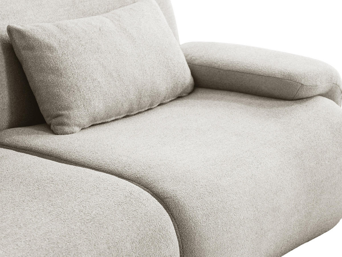 2-SITZER-SOFA Bouclé-Stoff Zimtbraun - Beige, Textil (194/73/95cm) - MILYsofa