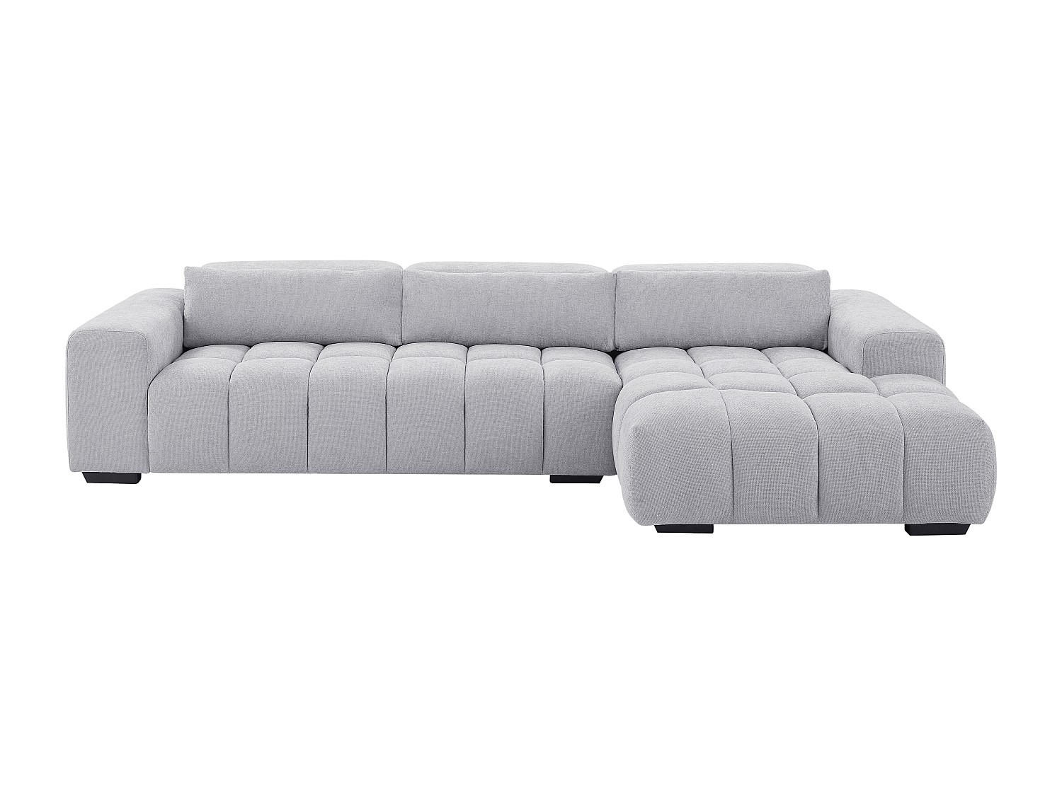 SOFA - 5 Personen - stoff - grau Loponza - Grau, Kunststoff/Textil (312/68/183cm) - Vente-Unique