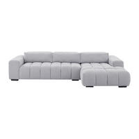 SOFA - 5 Personen - stoff - grau Loponza - Grau, Kunststoff/Textil (312/68/183cm) - Vente-Unique