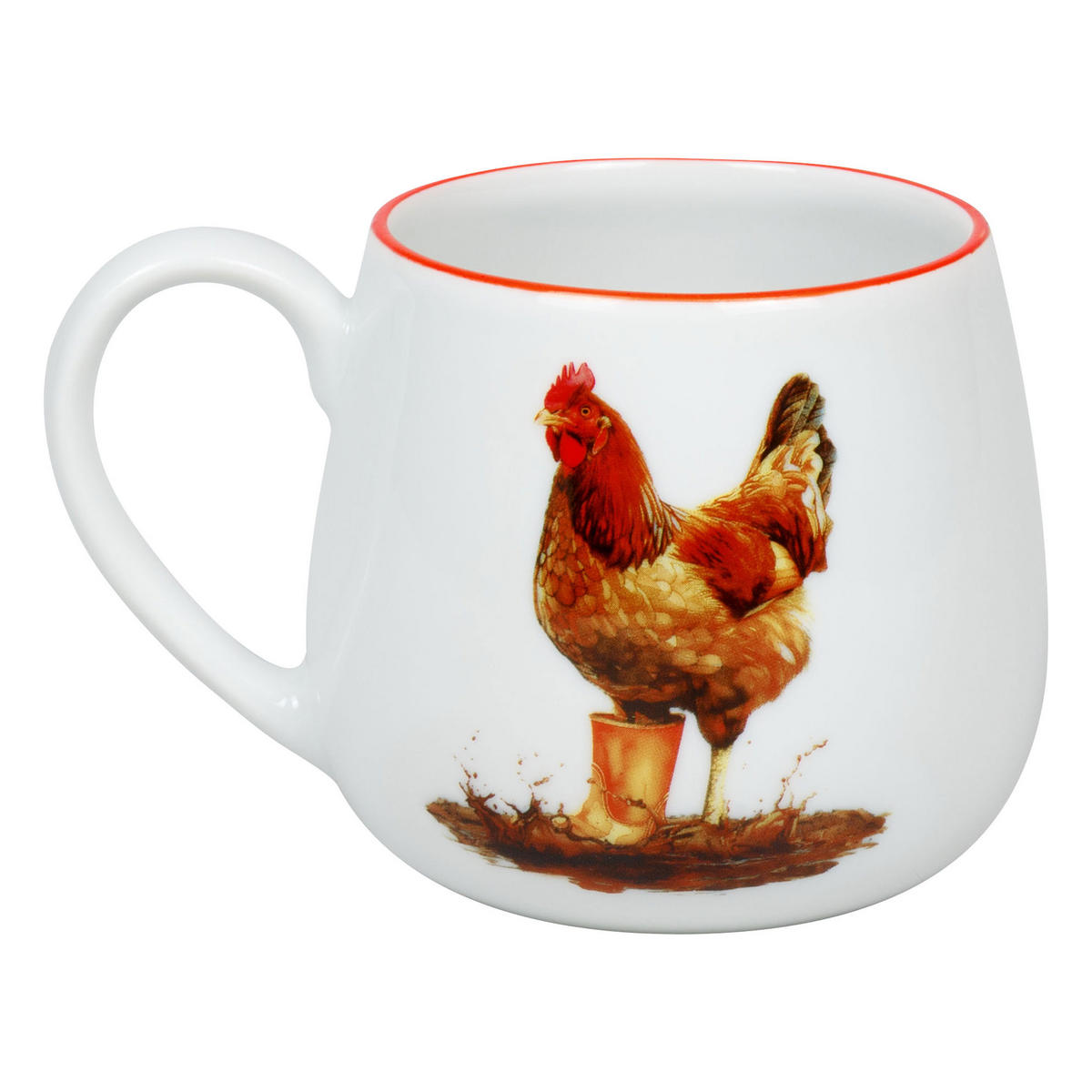 KUSCHELBECHER Tapsige Henne - Naturfarben, Keramik (0.4L) - Könitz