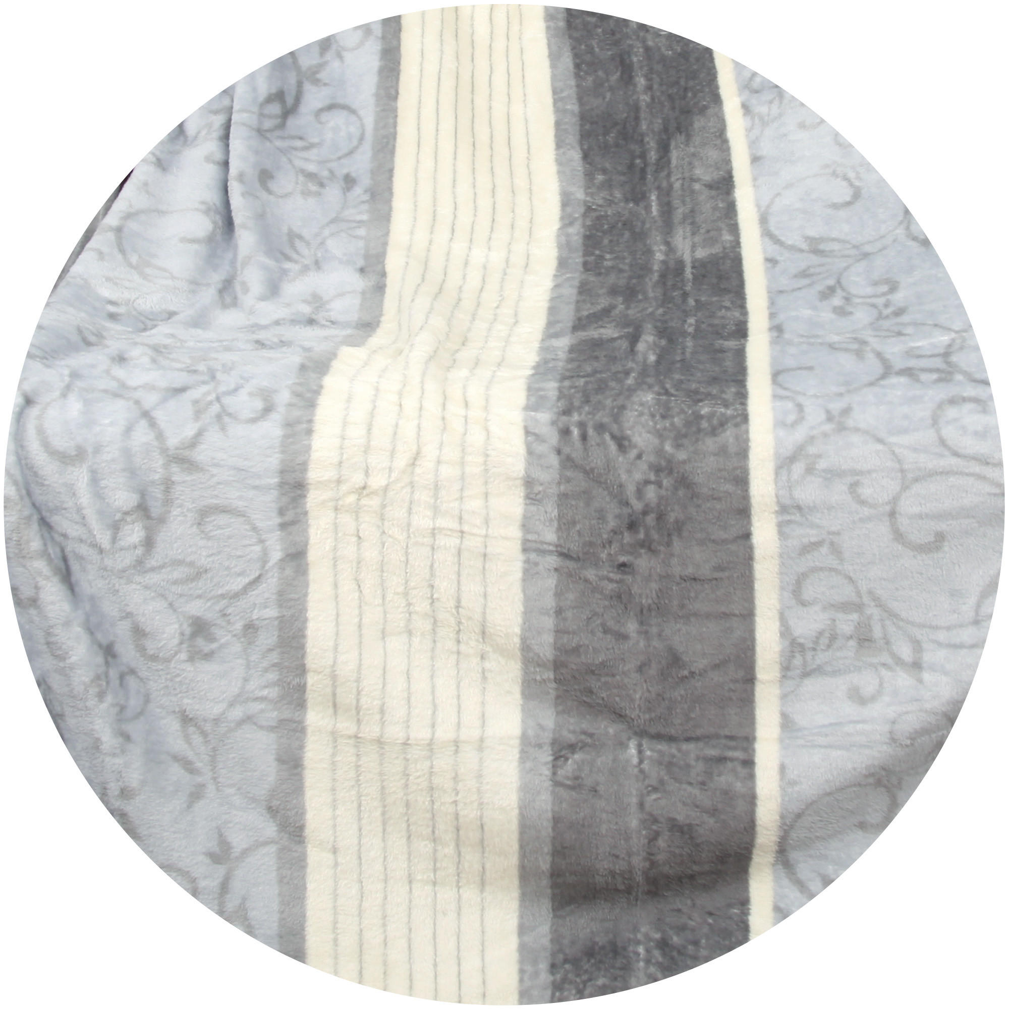 KUSCHELDECKE Flanell Soft 130x170 cm Hellgrau Ranke - Hellgrau, Textil (130/170cm)