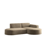 ECKSOFA Palma Xs In Noel - Braun, Holzwerkstoff/Textil (236/165cm) - Fun Möbel