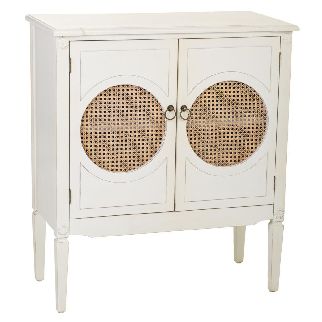 ANRICHTE aus Holz mit weißen Gittern 80x38x90 - Weiß, Holz (80/38/90cm) - Wanderlust