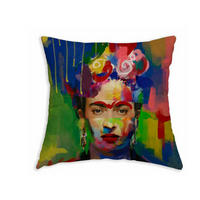 WENDE-KISSENHÜLLE POP-Collection Frida Gobelin/Samt bunt-schwarz 45/45 cm - Multicolor/Grün, Textil (45/45cm) - beties Heimtextil